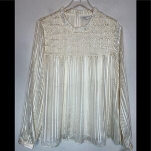 NWT Zac & Rachel Cream Shirt Size Large